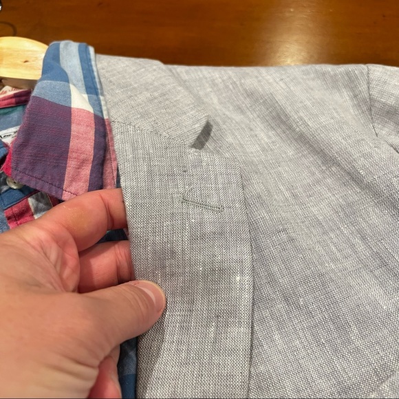 J Crew Thompson Slim 100% Linen Light Gray Blazer Size 42 - Picture 7 of 14